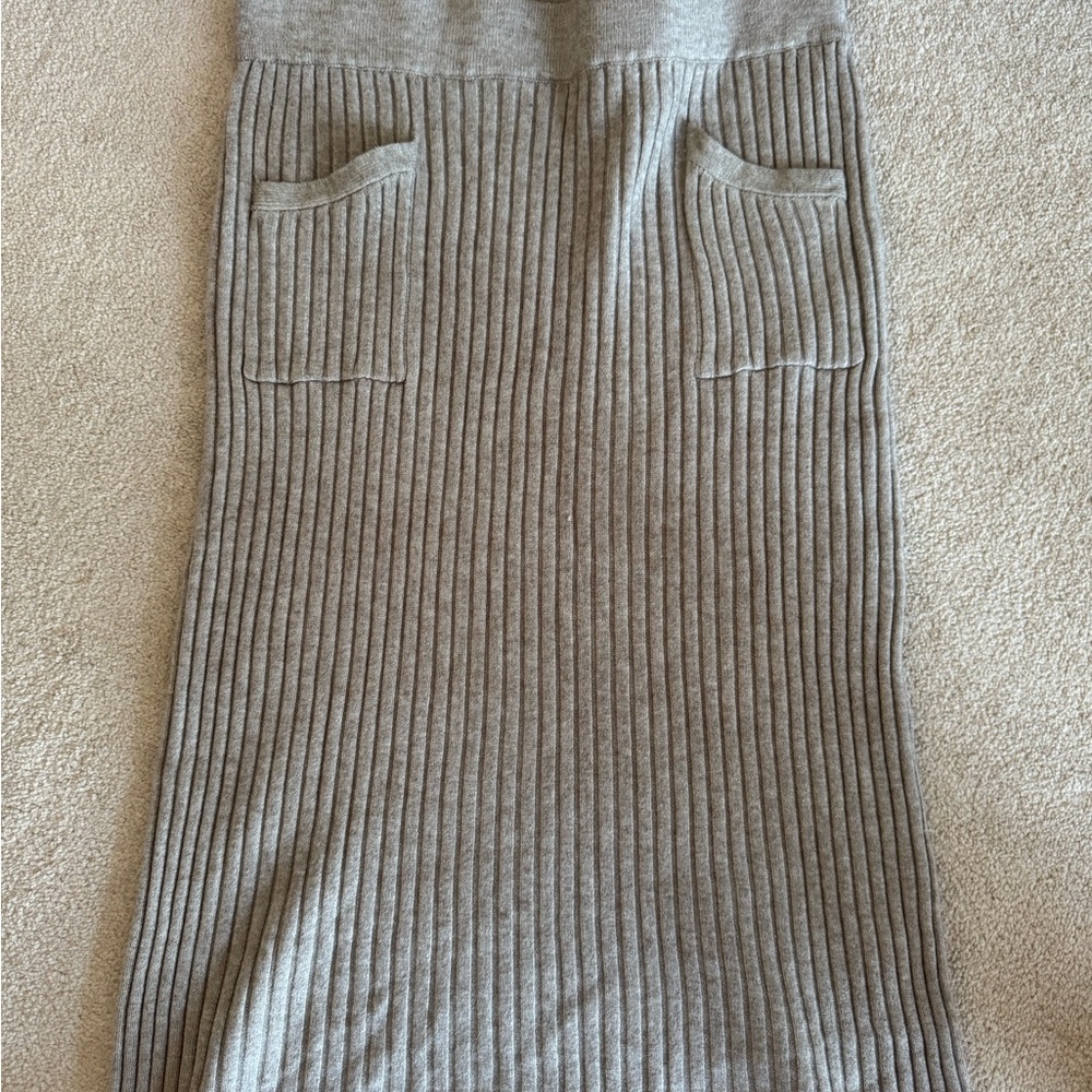 Oatmeal Cyrus Ribbed Knit Skirt